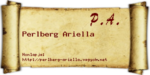 Perlberg Ariella névjegykártya